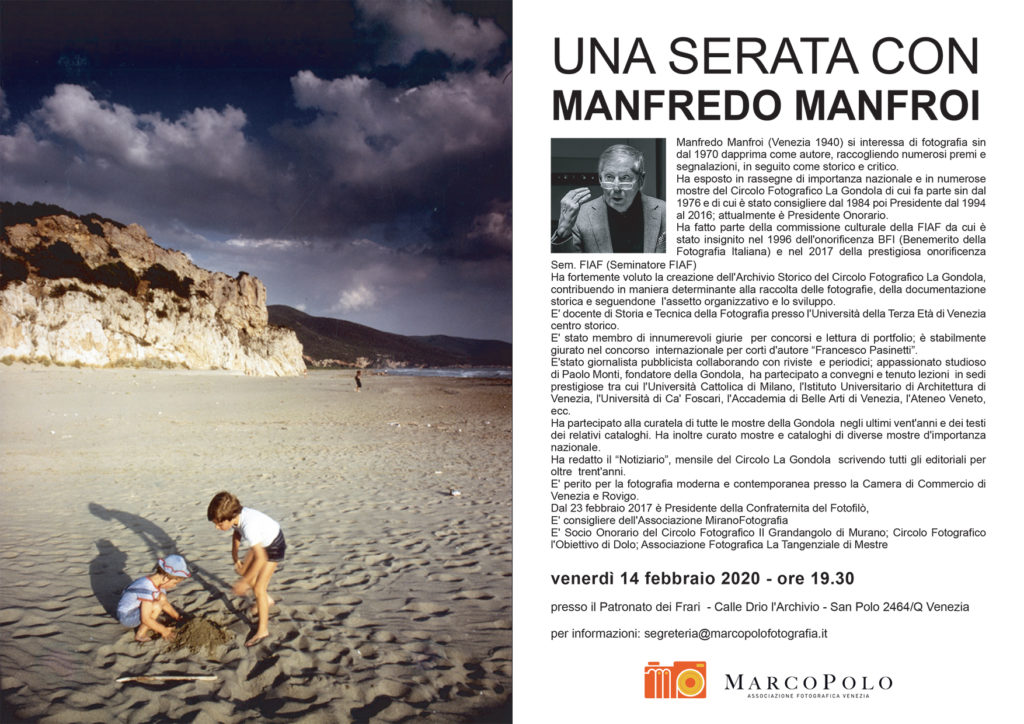 Invito serata con Manfredo Manfroi